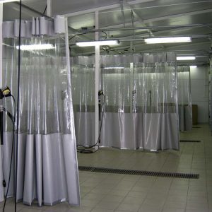 Штора для автомойки с прозрачной вставкой, размер 2х4м